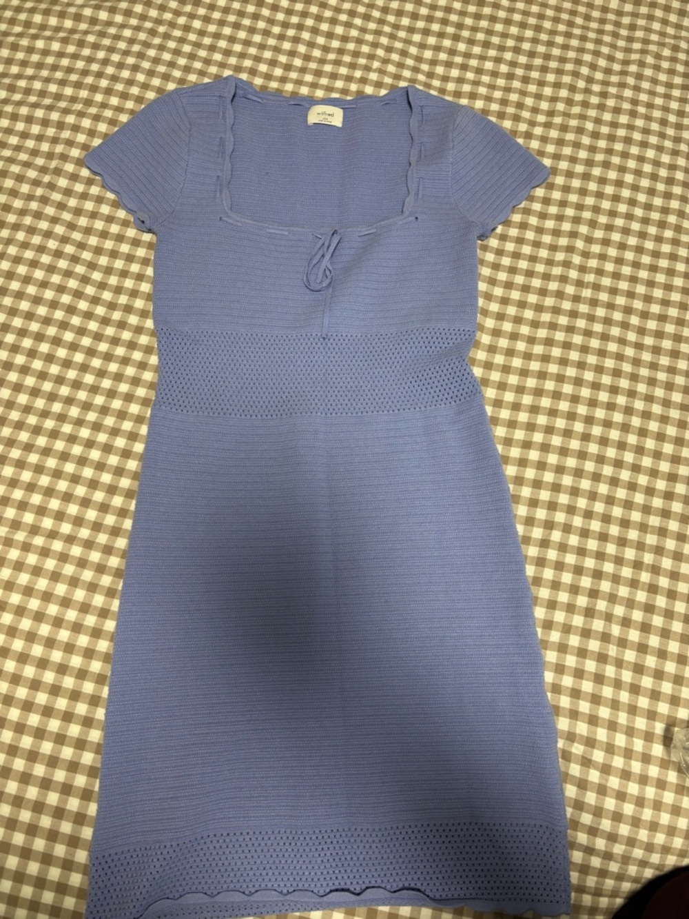 Wilfred Periwinkle Knit Mini Dress